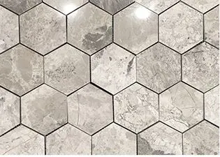 Hiraeth Large Hexagon Polished Marble Mosaic