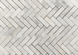 Helsinki Herringbone Polished Marble Mosaic