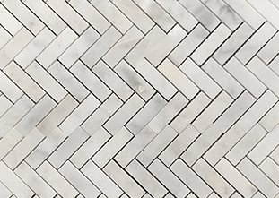 Helsinki Herringbone Polished Marble Mosaic