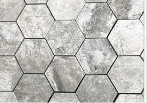 Hiraeth Large Hexagon HONED Marble Mosaic